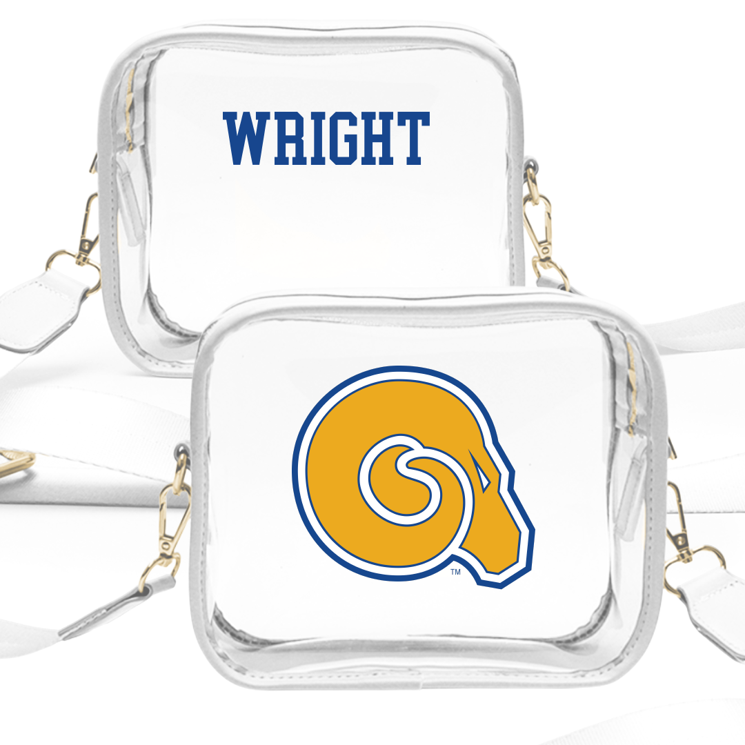 Albany State University TF and XC White Clear Stadium Bag - Arlan Wright