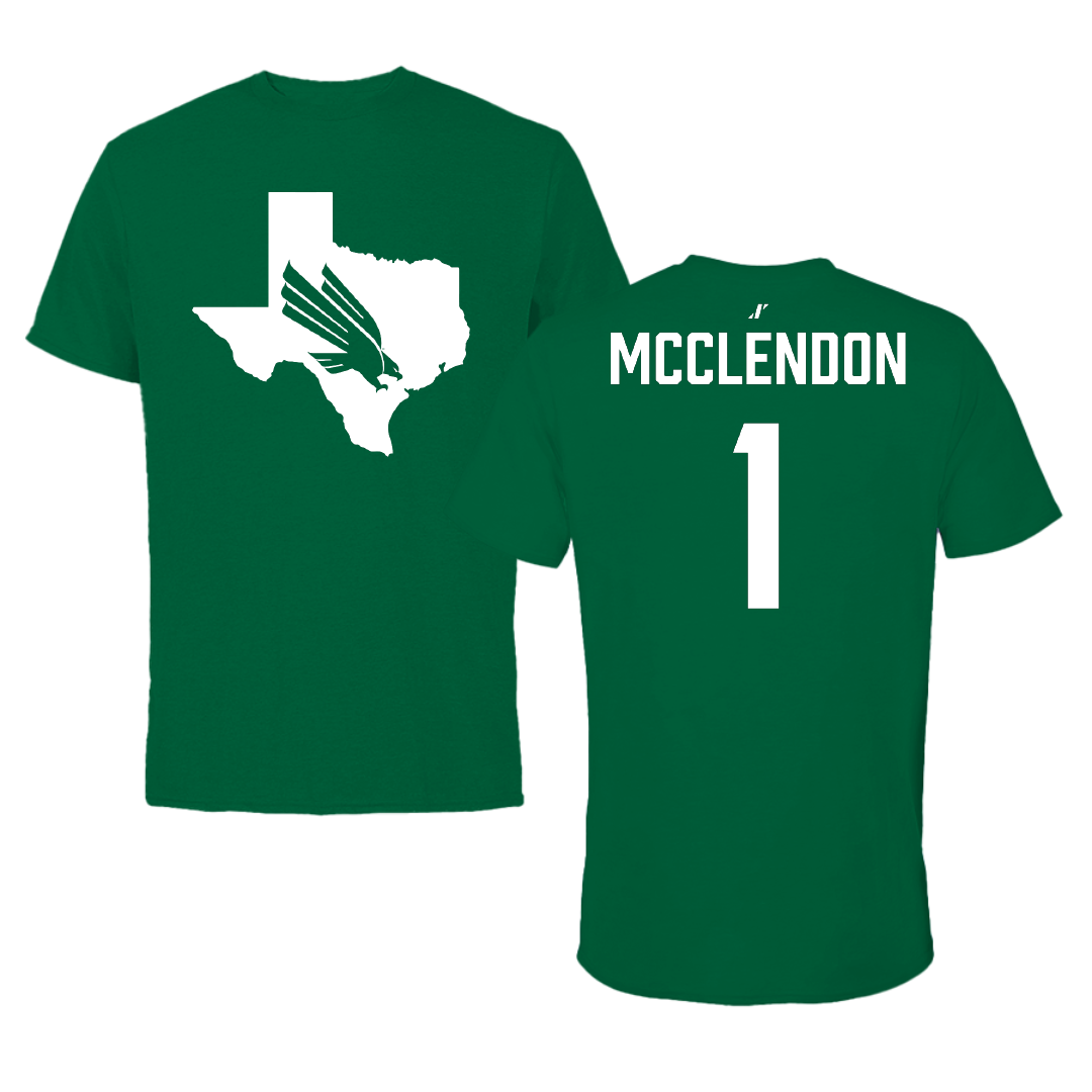 University of North Texas Basketball (M) Green State Tee - #1 Will McClendon