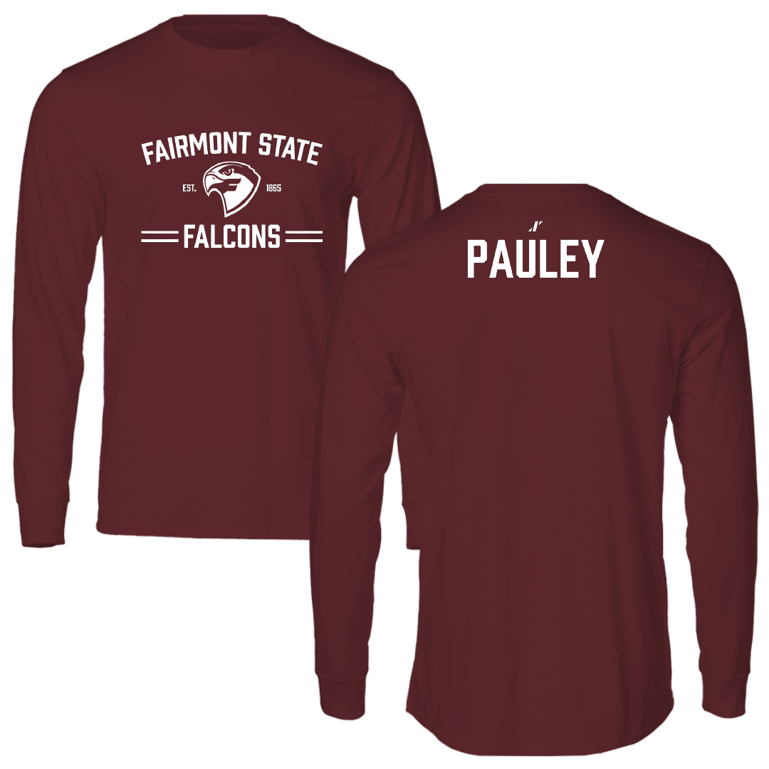 Fairmont State University Wrestling Maroon General Performance Long Sleeve - Carter Pauley
