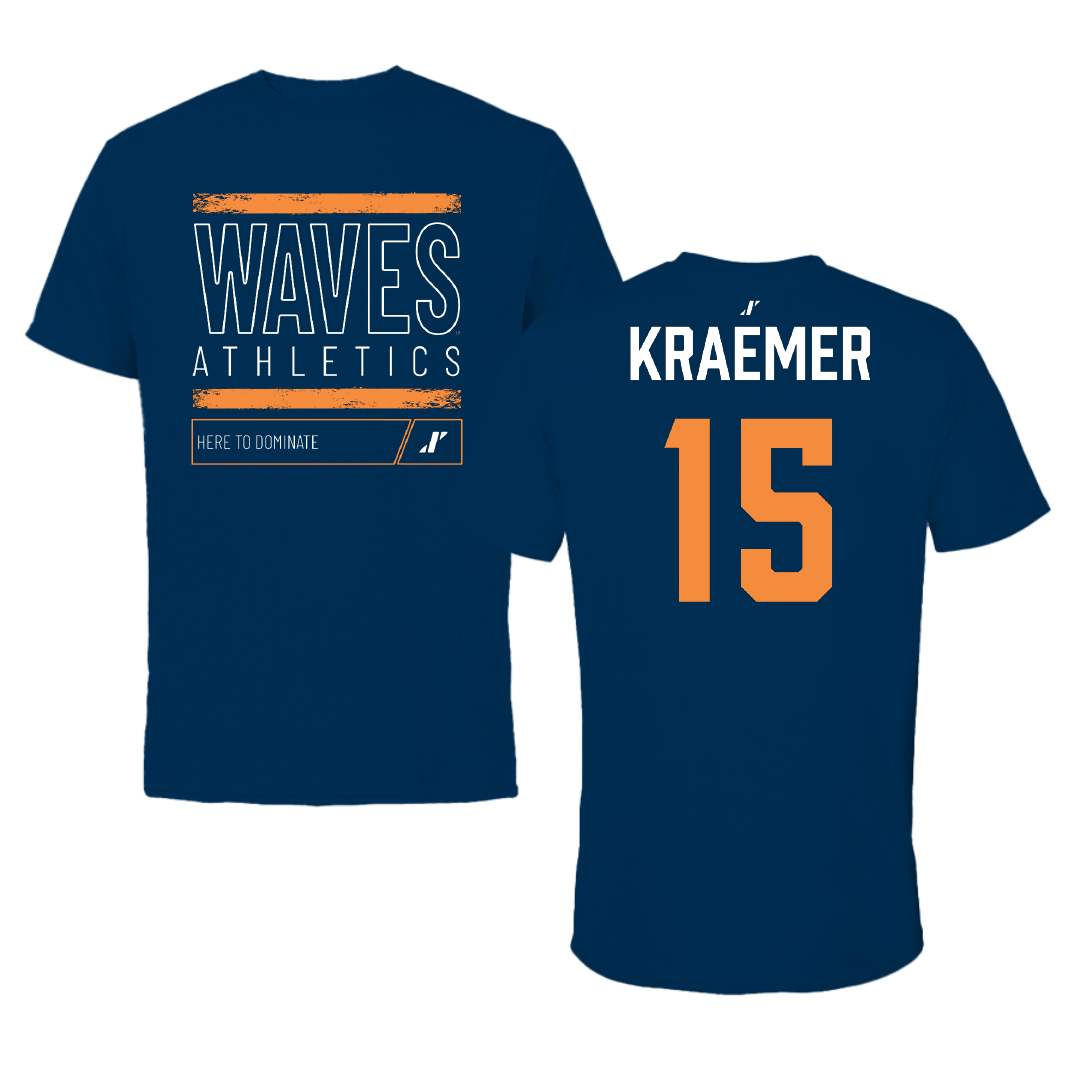 Pepperdine University Baseball Navy Dominate Tee - #15 William Kraemer