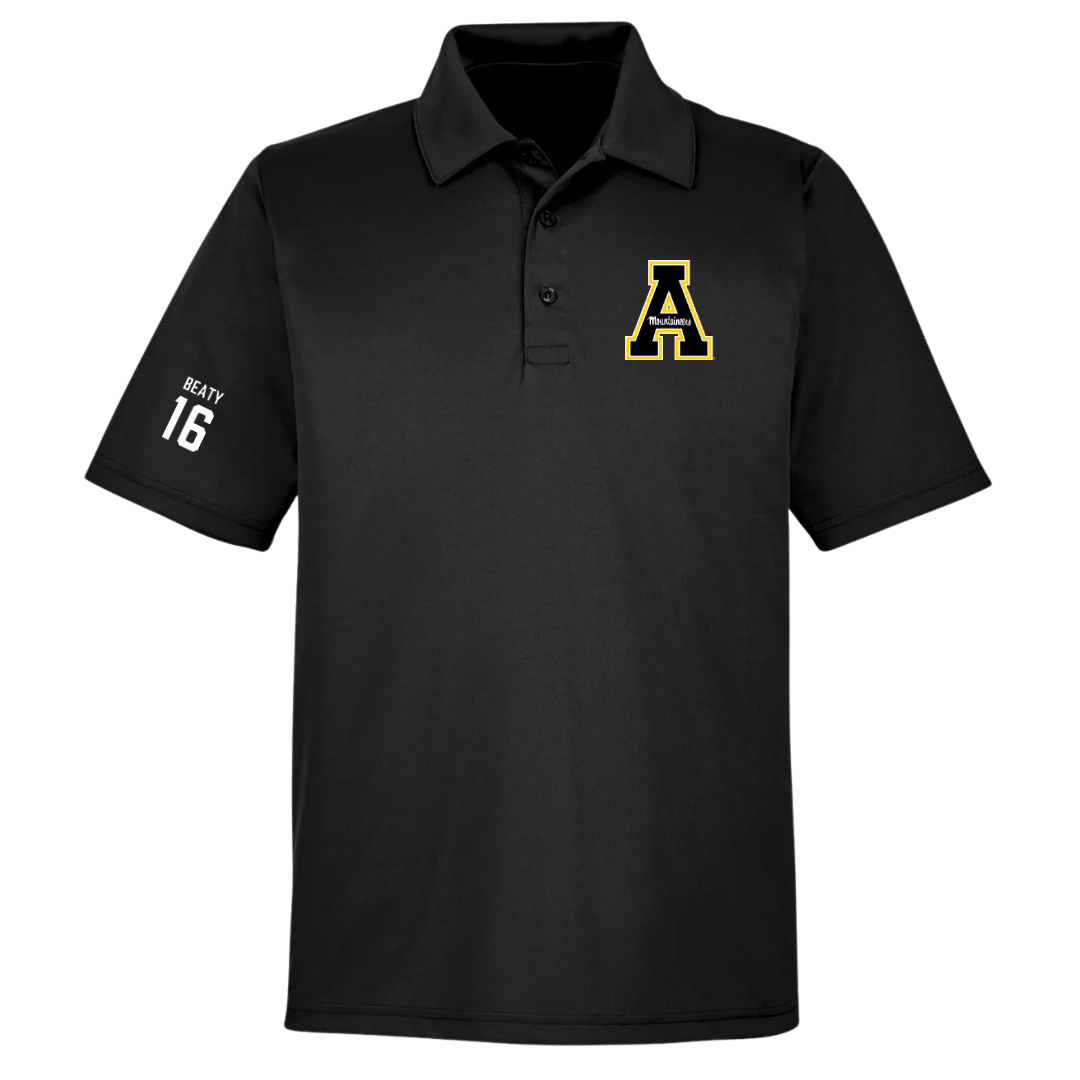 Appalachian State University Baseball Black Polo - #16 Jake Beaty