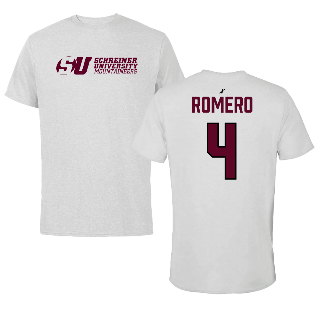 Schreiner University Baseball Light Gray Performance Tee - #4 Carson Romero