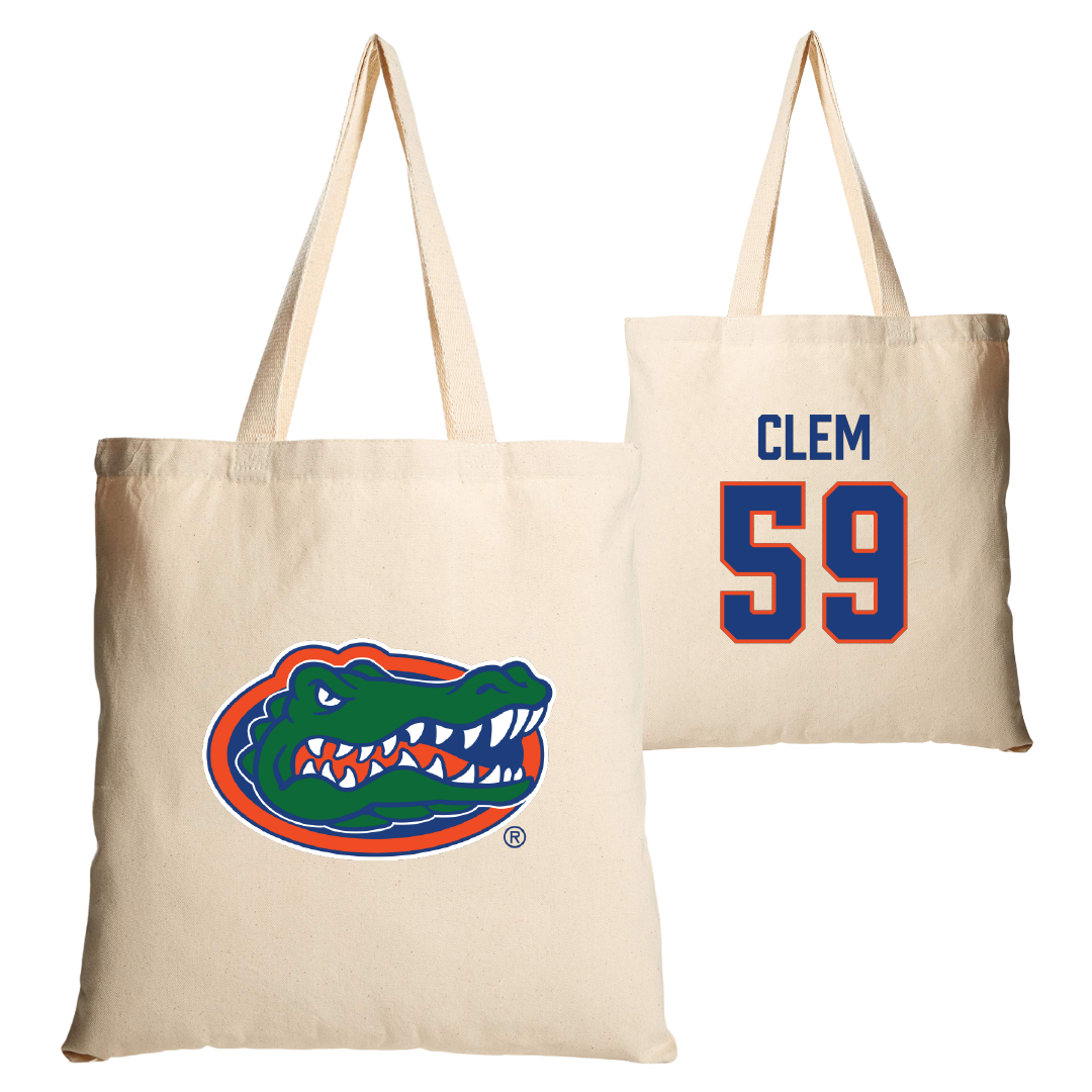 University of Florida Football Tan Canvas Tote Bag - #59 Hayden Clem