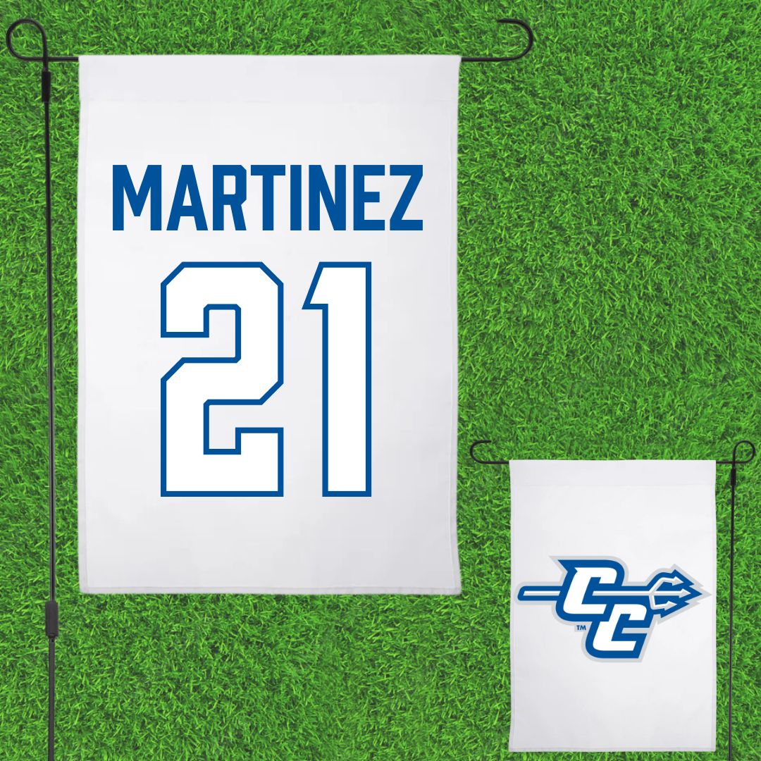 Central Connecticut State University Volleyball (W) White Garden Flag - #21 Isabella Martinez