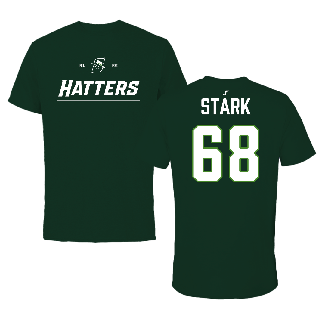 Stetson University Football Forest Green General Tee - #68 Jonathan Stark
