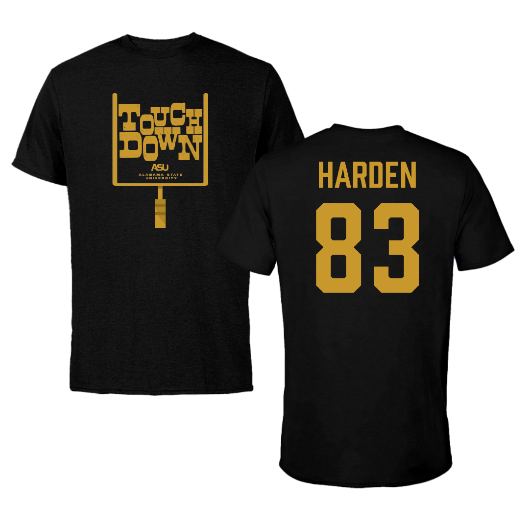 Alabama State University Football Black Touchdown Tee - #83 Derick Harden