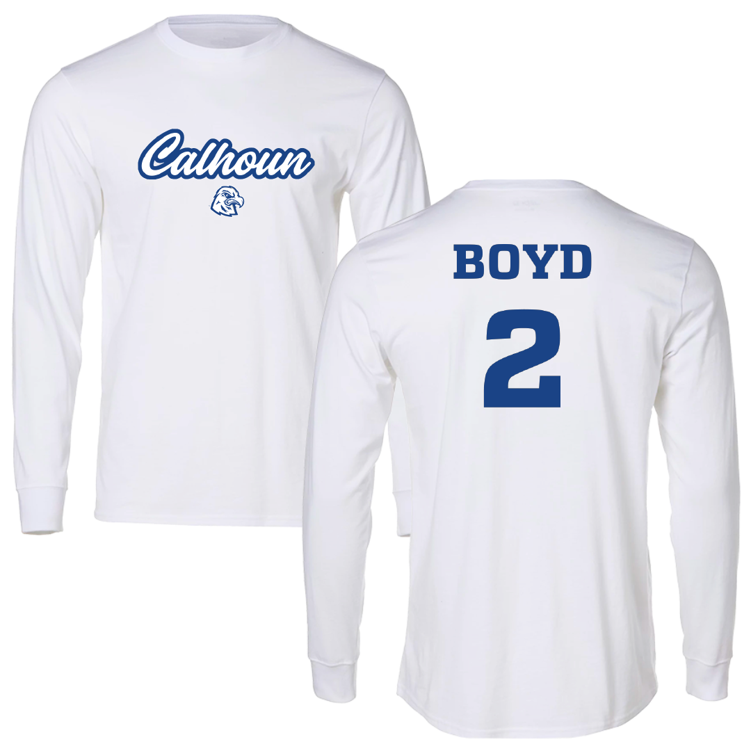 Calhoun Community College Volleyball (W) White Performance Long Sleeve - #2 Avery Boyd