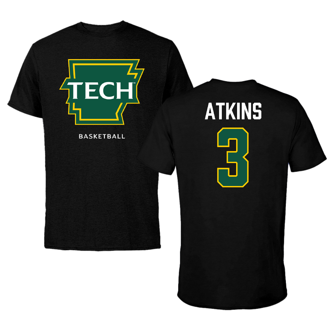 Arkansas Tech University Basketball (W) Black Tee - #3 Madelyn Atkins