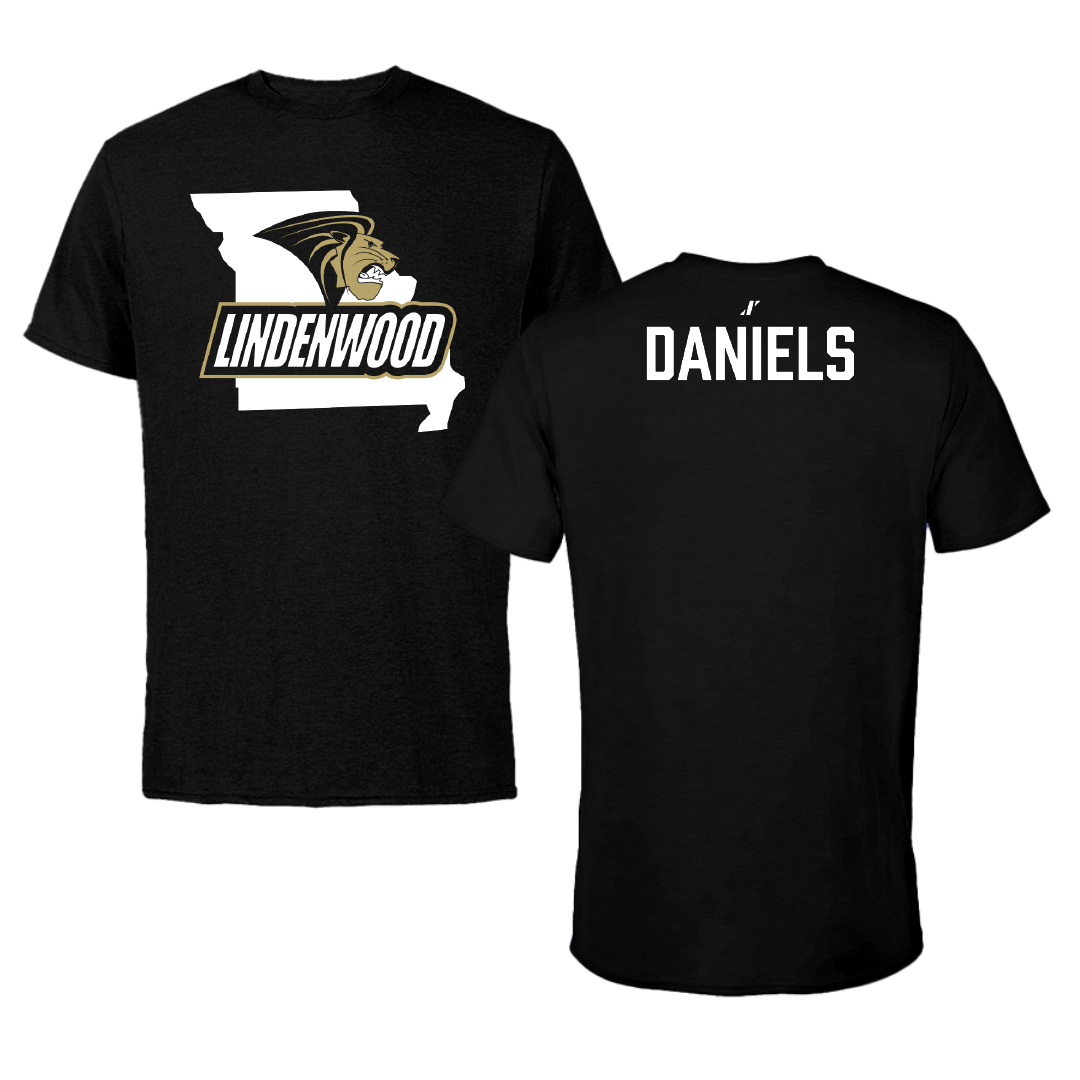 Lindenwood University Golf (W) Black State Performance Tee - Jamie Daniels