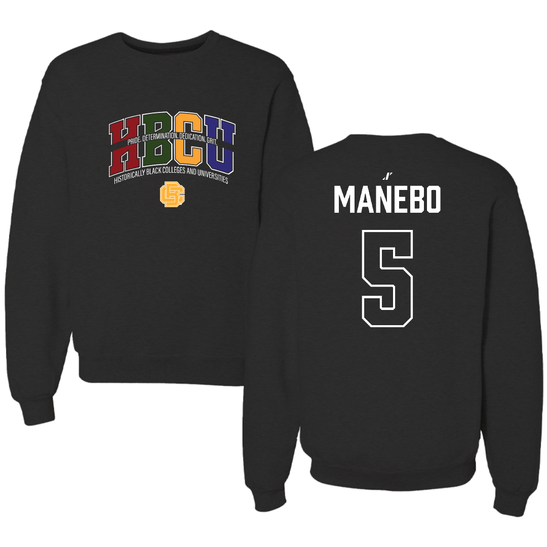 Bethune-Cookman University Softball Black HBCU Crewneck - #5 Jasmine Manebo