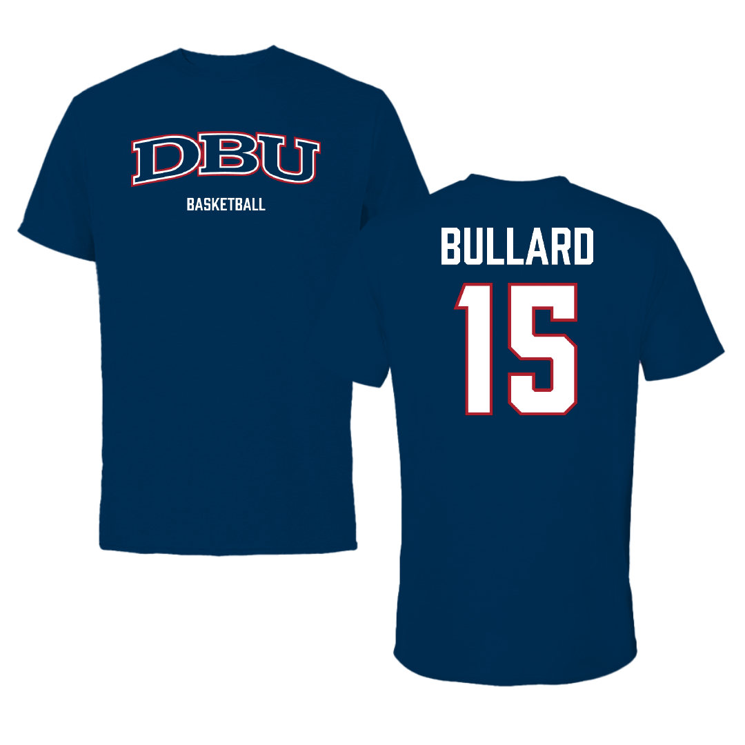 Dallas Baptist University Basketball (M) Navy Tee - #15 Isaac Bullard