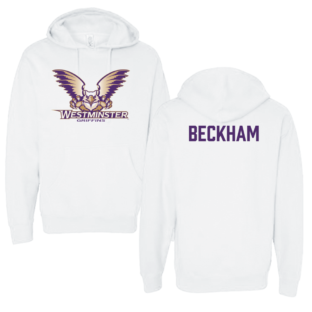 Westminster University (Utah) TF and XC White Hoodie - Mac Beckham