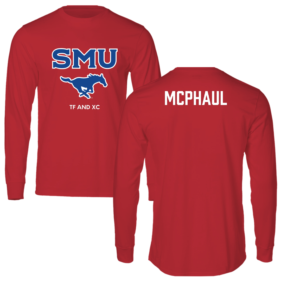 Southern Methodist University TF and XC Red Performance Long Sleeve - Camryn McPhaul