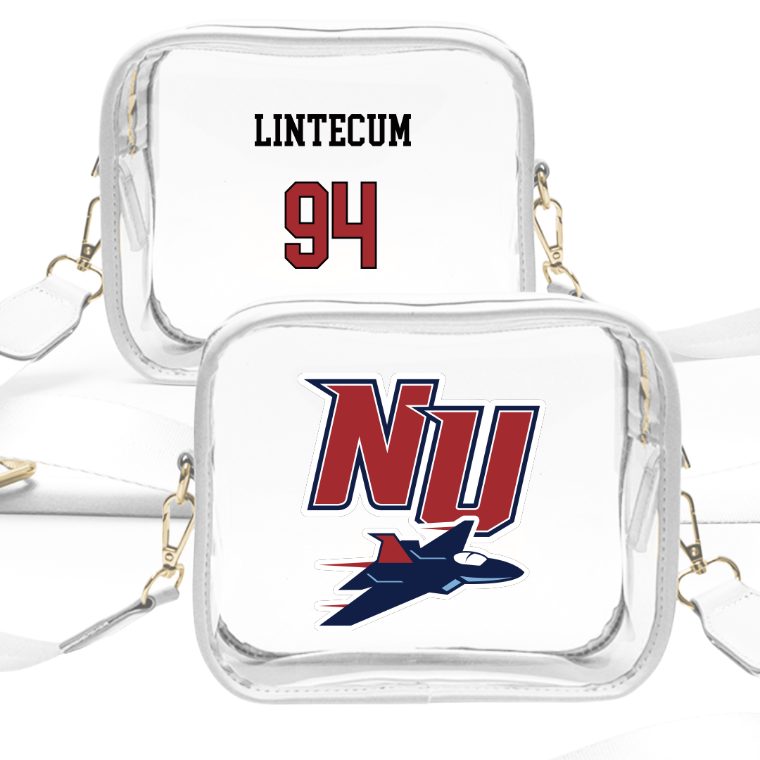Newman University Soccer (W) White Clear Stadium Bag - #94 Emma Lintecum