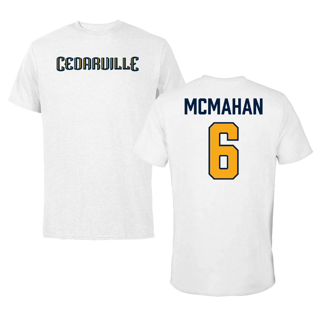 Cedarville University Volleyball (W) White Performance Tee - #6 Gabriella Mcmahan