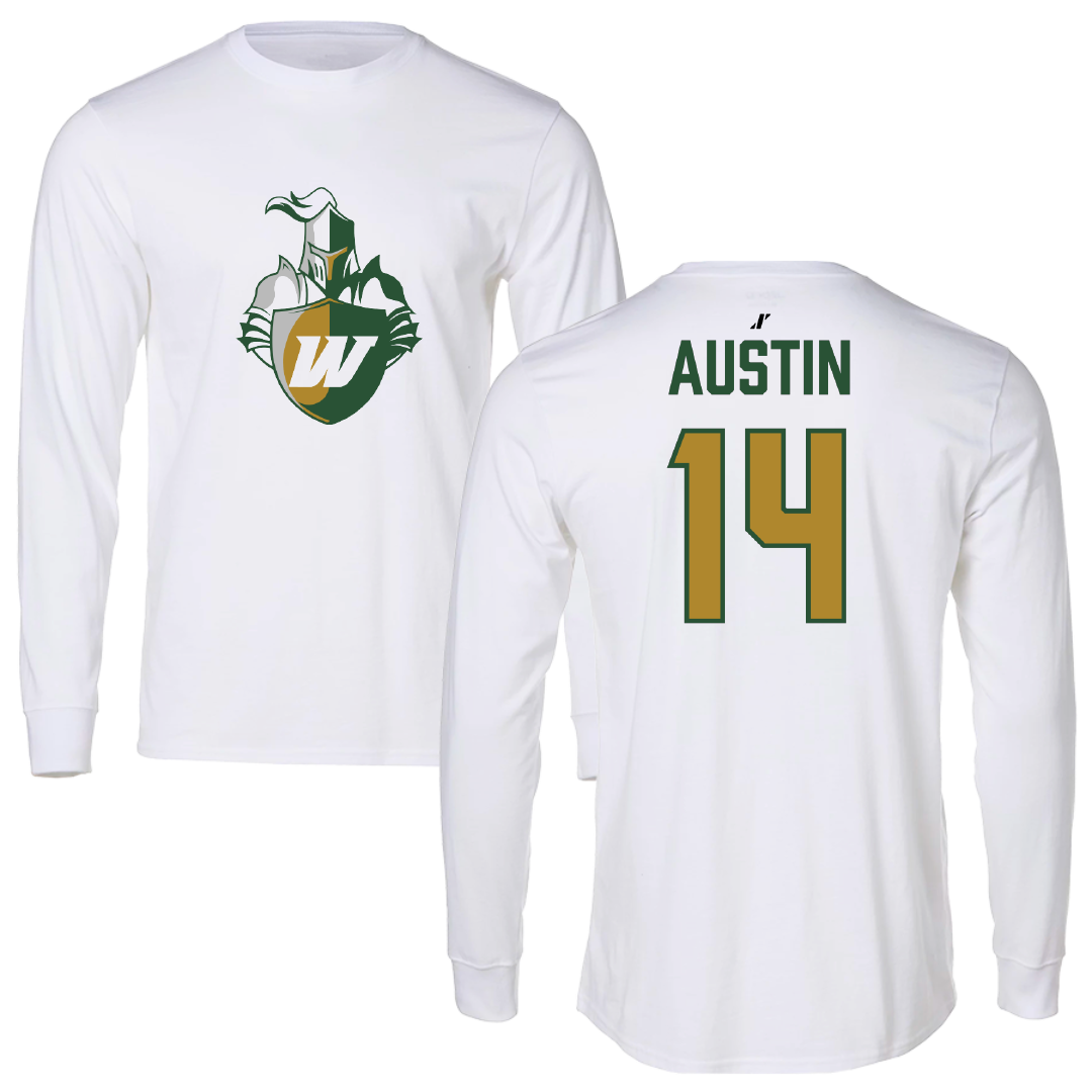 Webber International University Football White Long Sleeve - #14 Edward Austin
