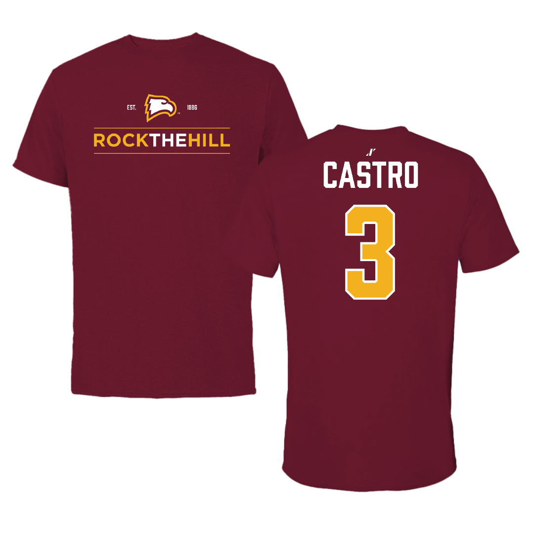 Winthrop University Soccer (M) Garnet General Tee - #3 Emidio Castro