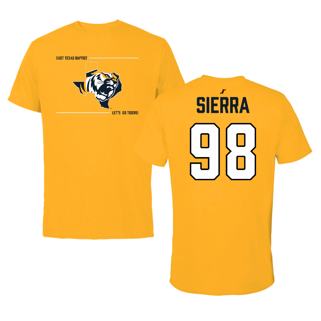 East Texas Baptist University Soccer (W) Gold General Performance Tee - #98 Mallory Sierra