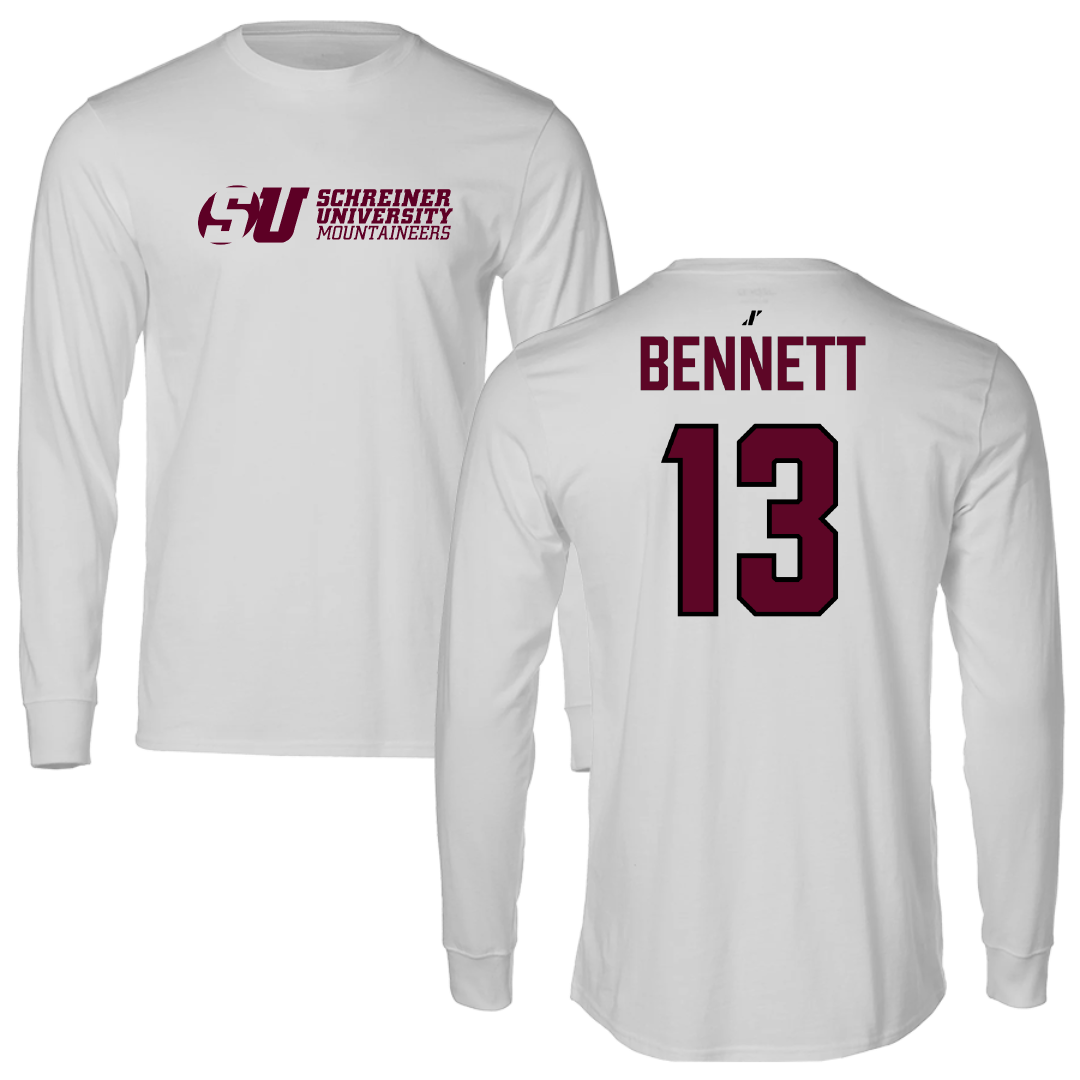 Schreiner University Baseball Light Gray Performance Long Sleeve - #13 Trey Bennett