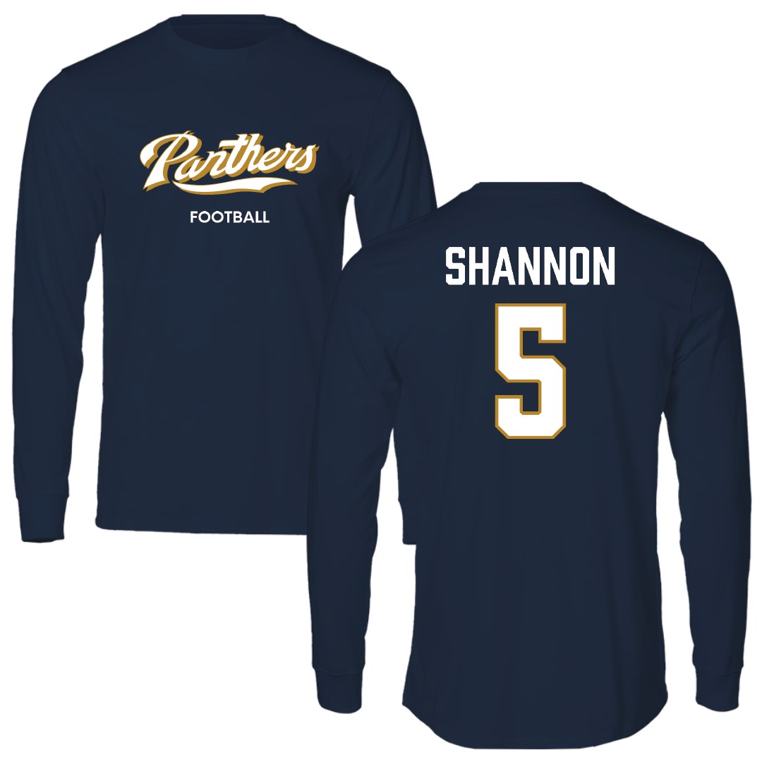 Florida International University Football Navy Performance Long Sleeve - #5 Steven Shannon