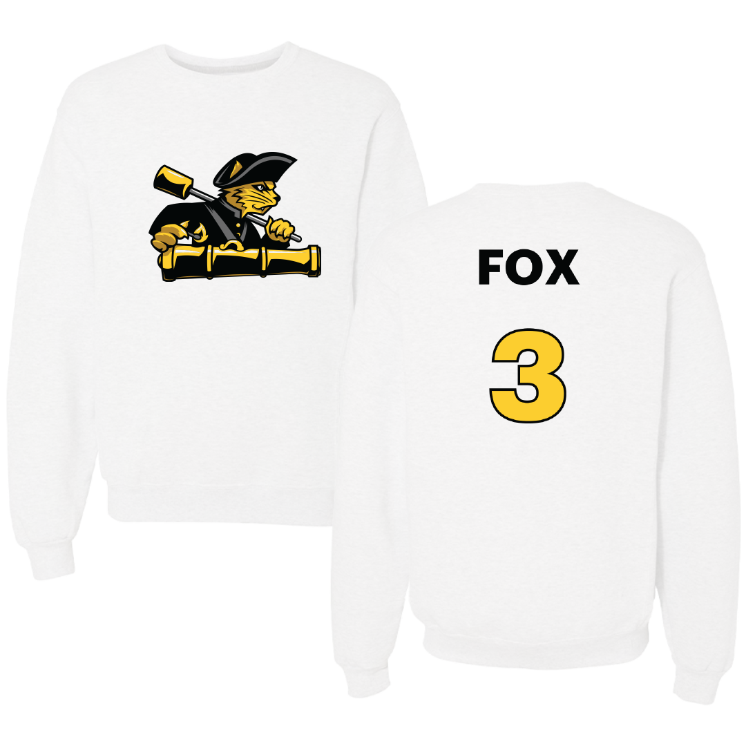 Pratt Institute Soccer (M) White Crewneck - #3 Jude Fox