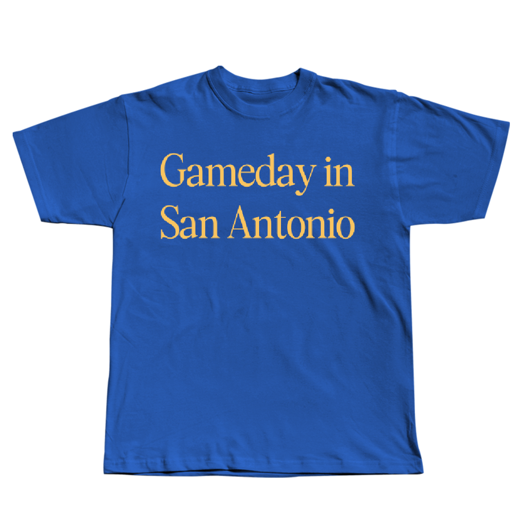 St. Mary's University (Texas) Baseball Blue Gameday Tee - #8 Brandon Ermis
