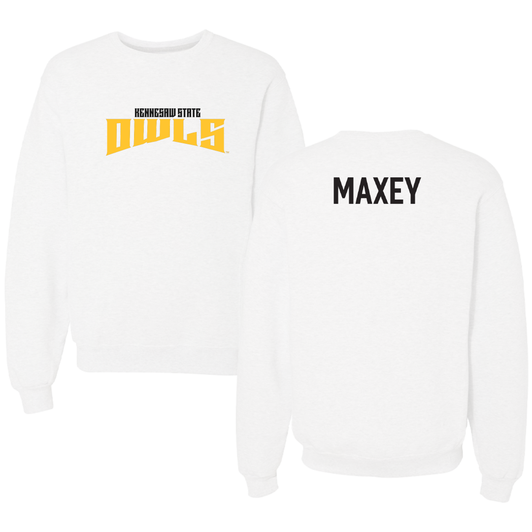 Kennesaw State University TF and XC White Classic Crewneck - Madison Maxey