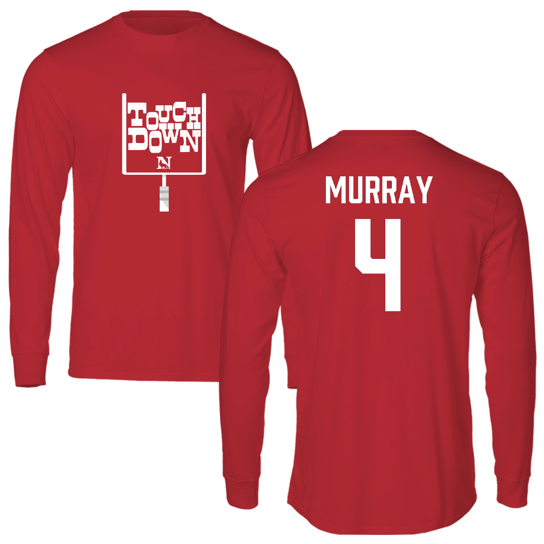 Newberry College Football Red Touchdown Long Sleeve - #4 Trakell Murray