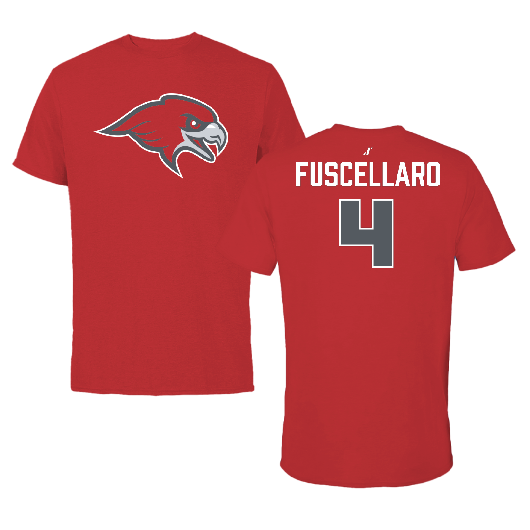 Montclair State University Baseball Red Performance Tee - #4 Angelo Fuscellaro
