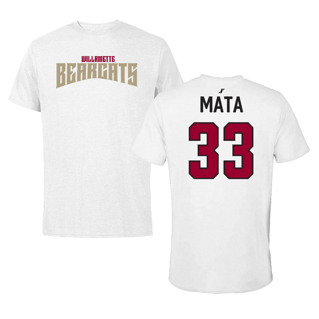 Willamette University Basketball White Classic Tee - #33 Leia Mata