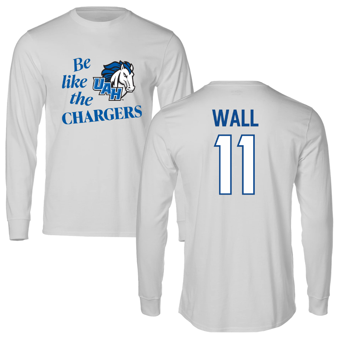 Huntsville Soccer (M) Light Gray Be Like Us Performance Long Sleeve - #11 Brewer Wall