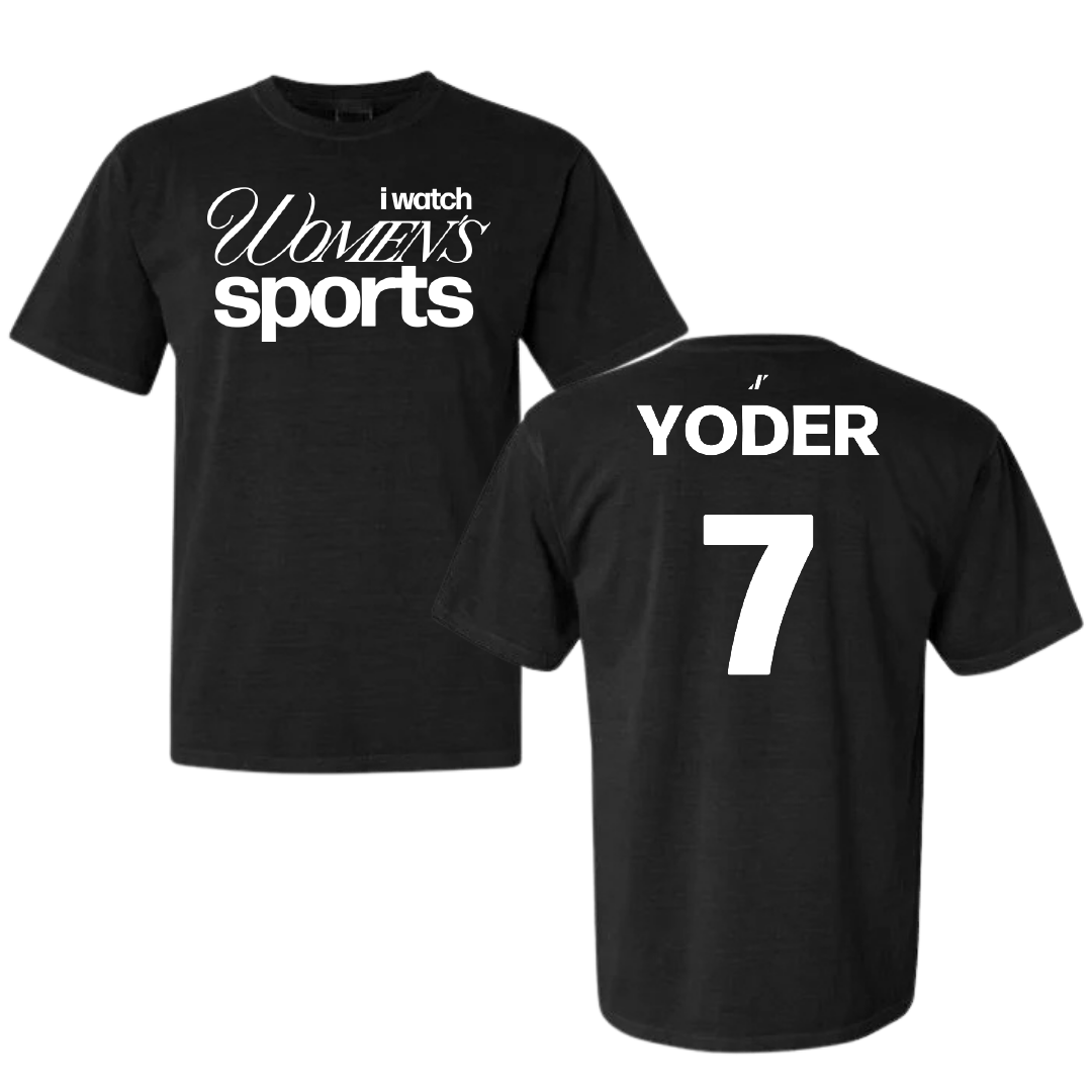 Dallas Baptist University STUNT Black WHM Comfort Colors Tee - #7 Makayla Yoder