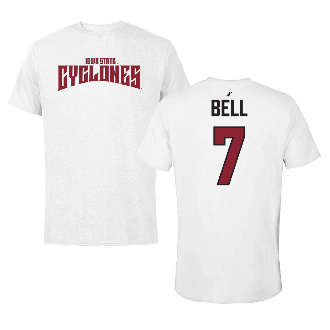 Iowa State University Football White Classic Performance Tee - #7 Tre Bell