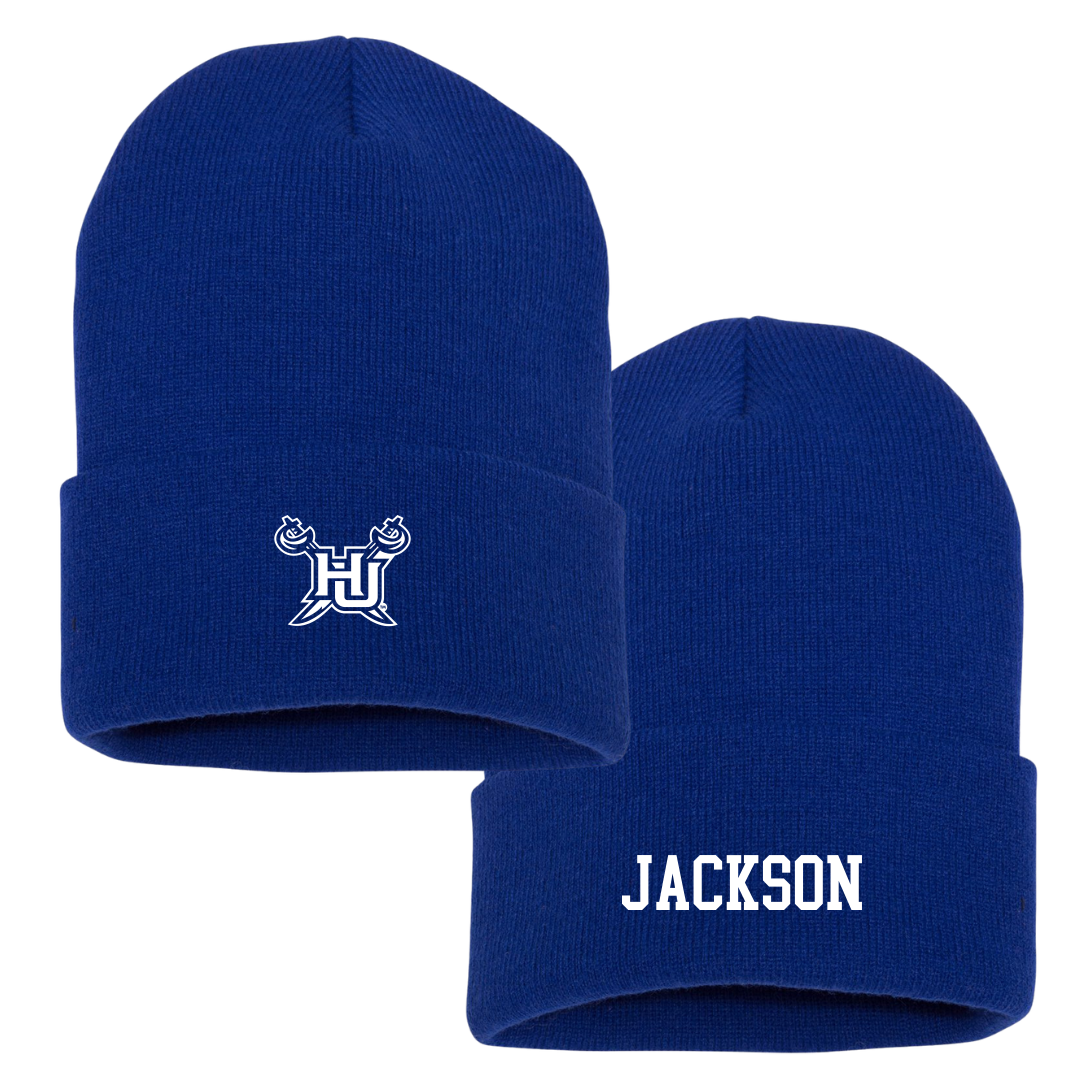 Hampton University Softball Blue Beanie - #20 Raven Jackson