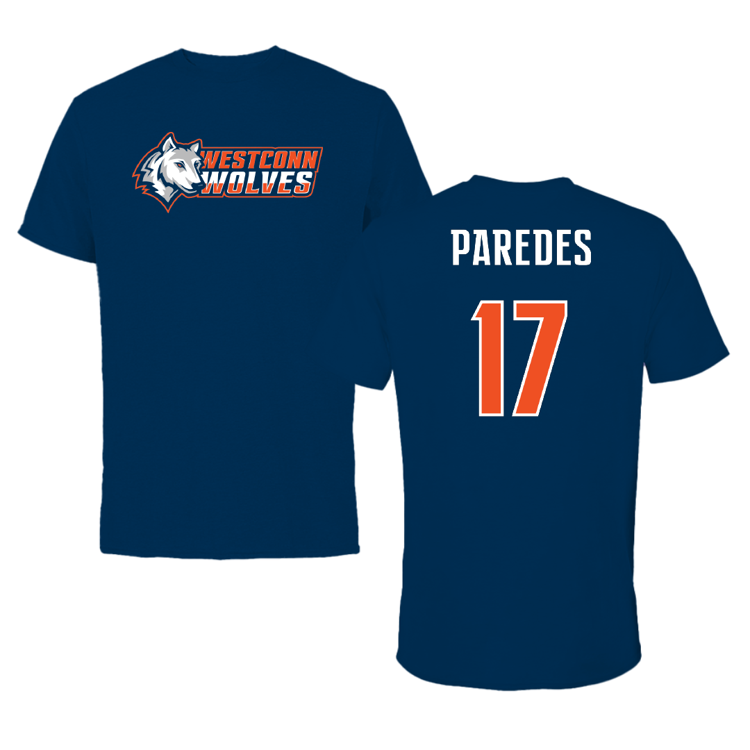 Western Connecticut State University Lacrosse Navy Performance Tee - #17 Samantha Paredes