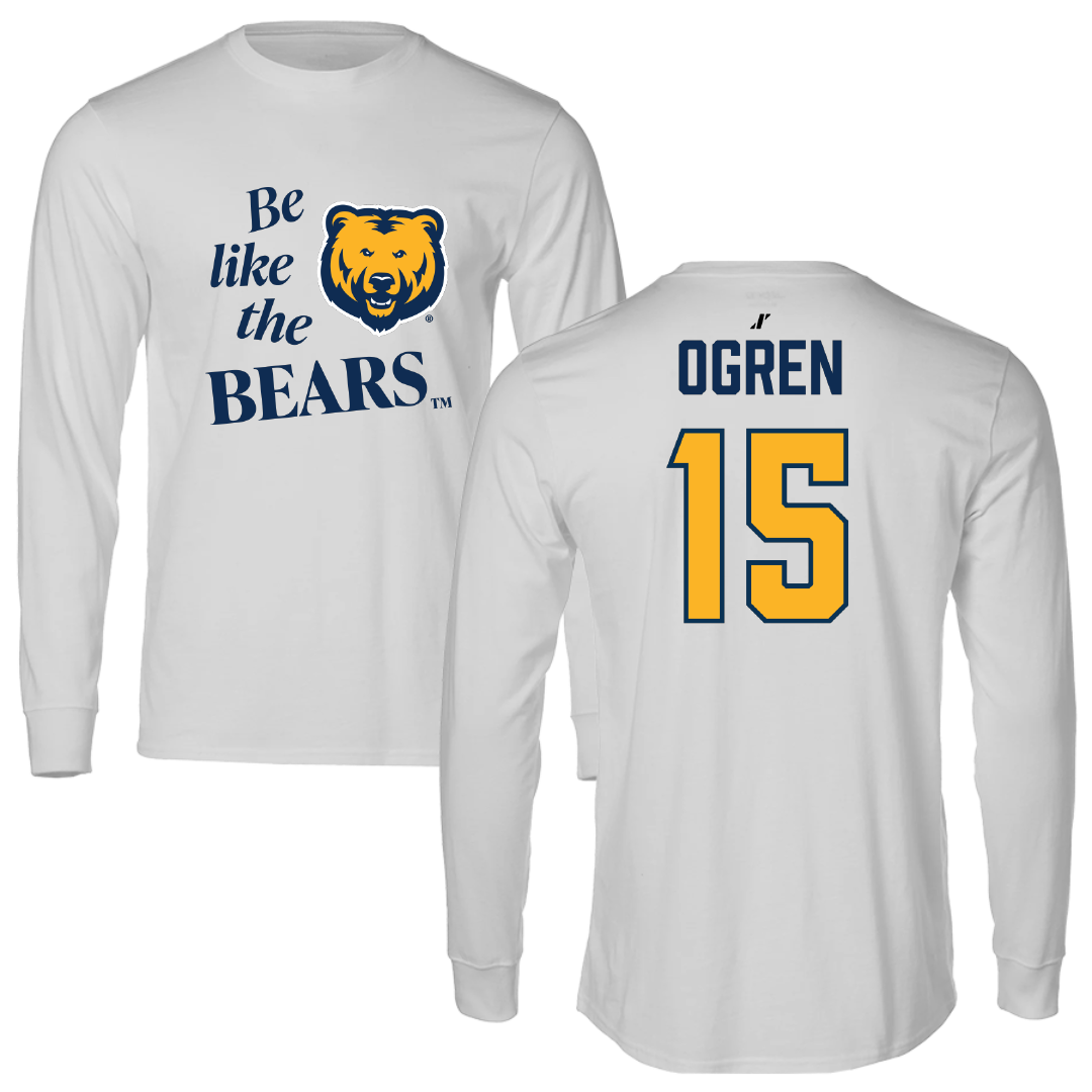 University of Northern Colorado Volleyball Light Gray Be Like Us Long Sleeve - #15 Jasmine Ogren