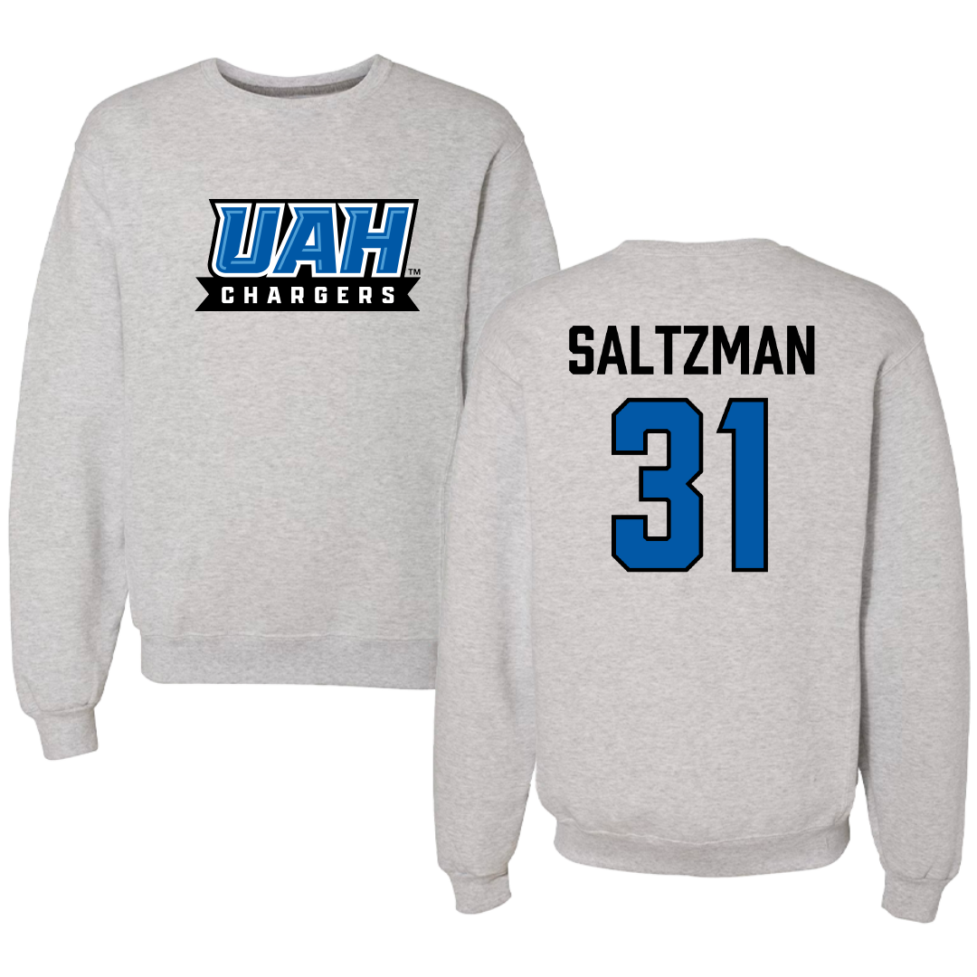 Huntsville Baseball Light Gray Crewneck - #31 Blake Saltzman