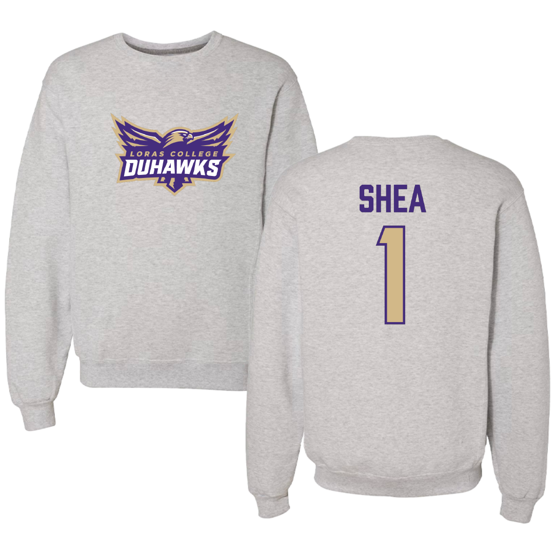 Loras College Baseball Gray Crewneck - #1 Ben Shea