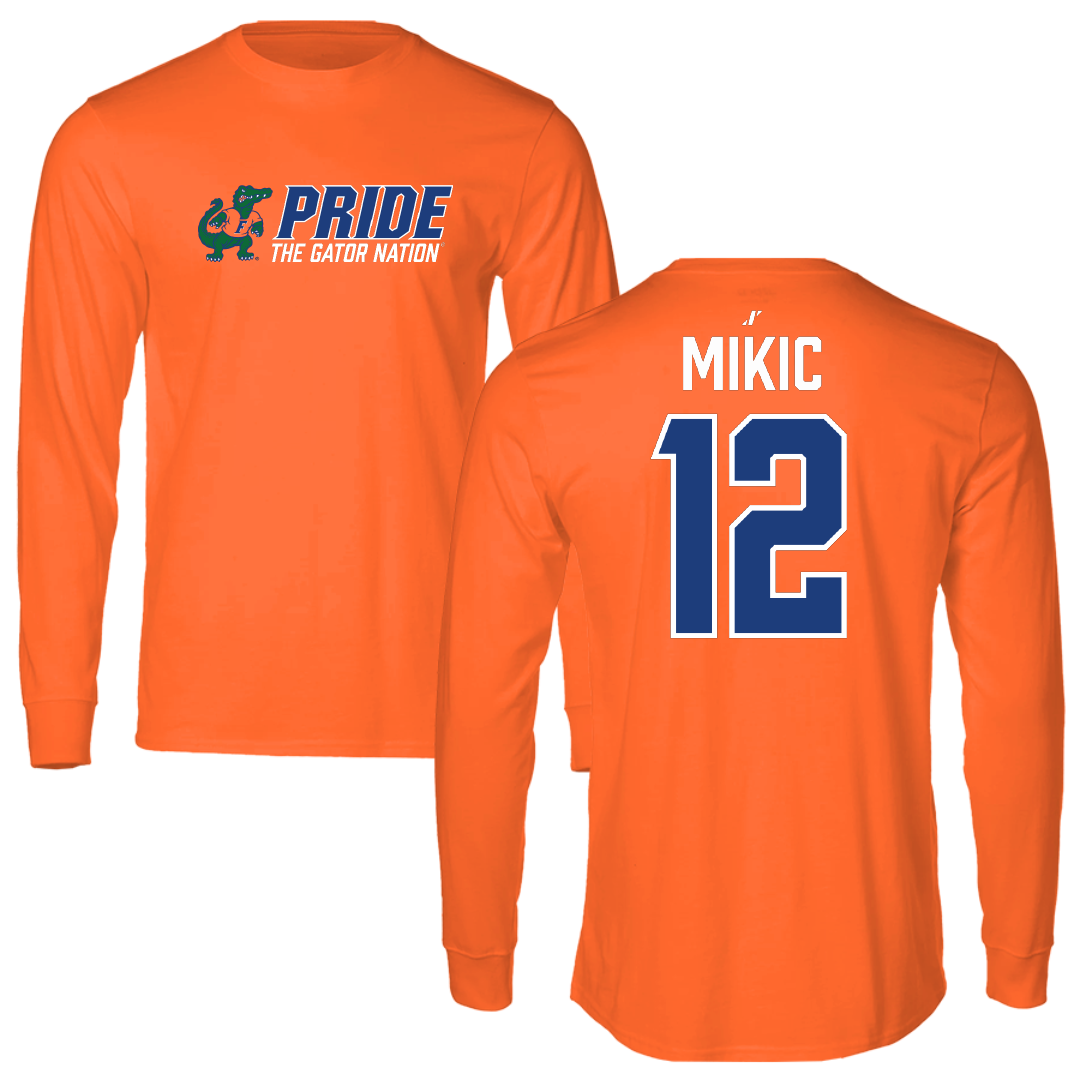University of Florida Basketball Orange General Long Sleeve - #12 Viktor Mikic