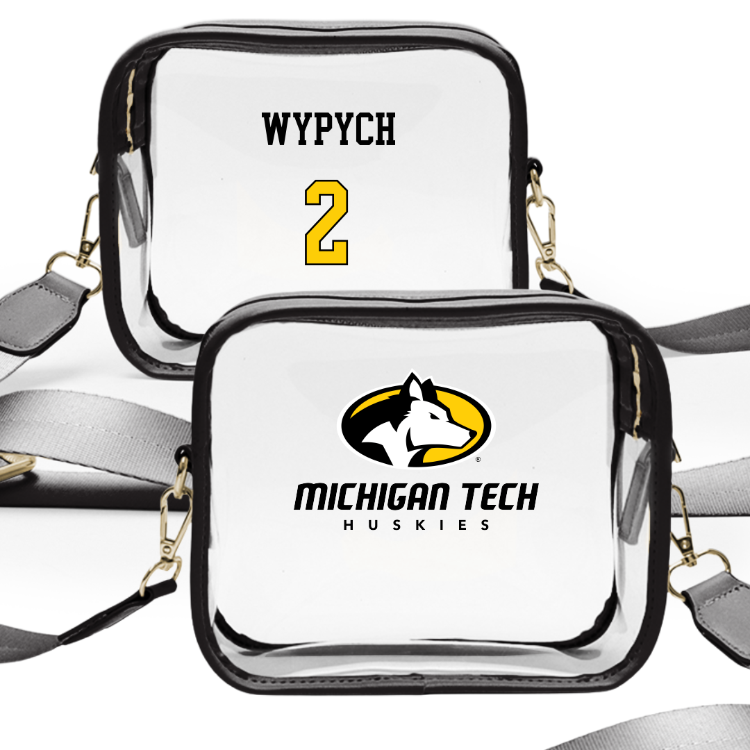 Michigan Technological University Basketball (W) Black Clear Stadium Bag - #2 Alyssa Wypych