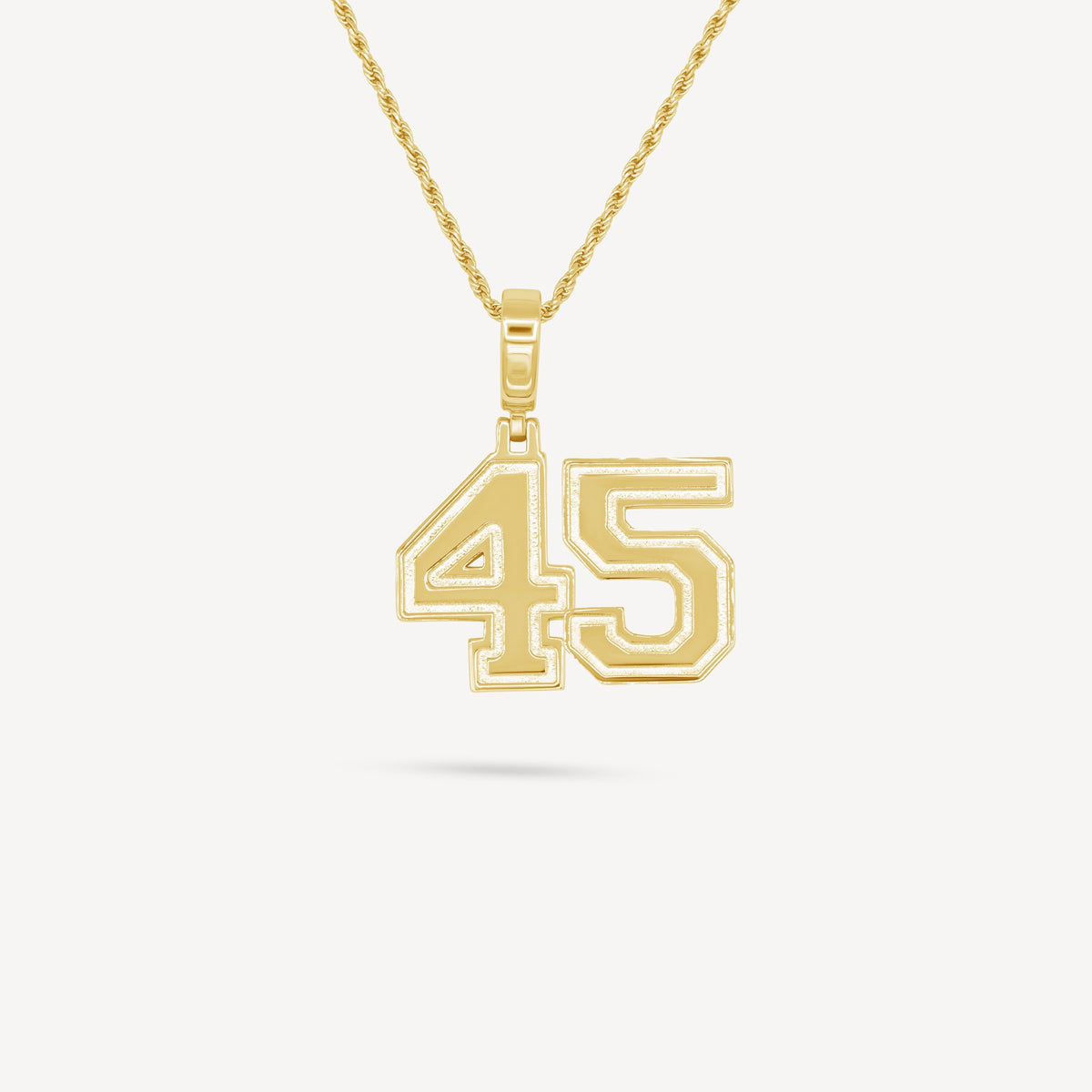Gold Presidents Pendant and Chain - #45 Adrian Miles jr