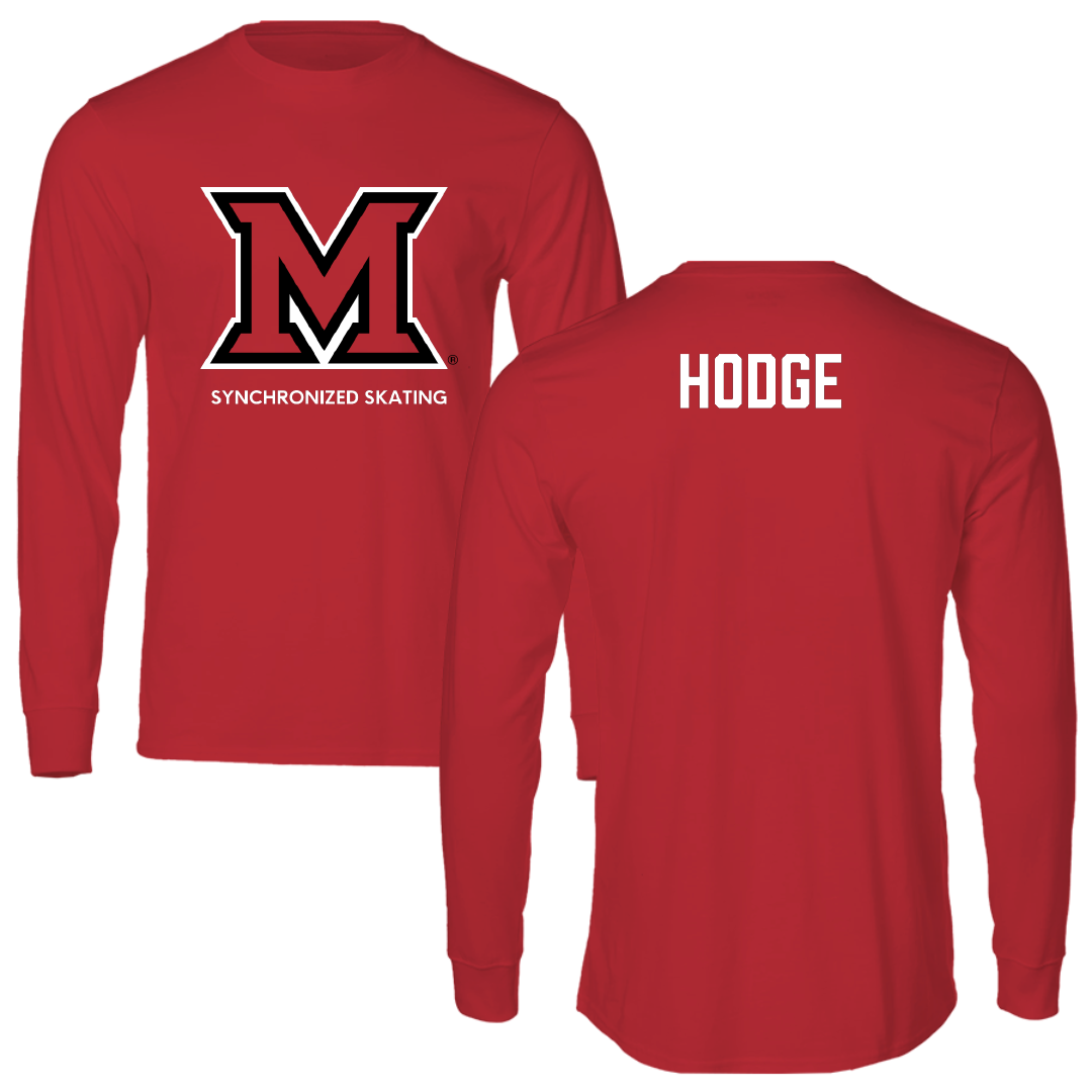 Miami University (Ohio) Synchronized Skating Red Performance Long Sleeve - Abby Hodge