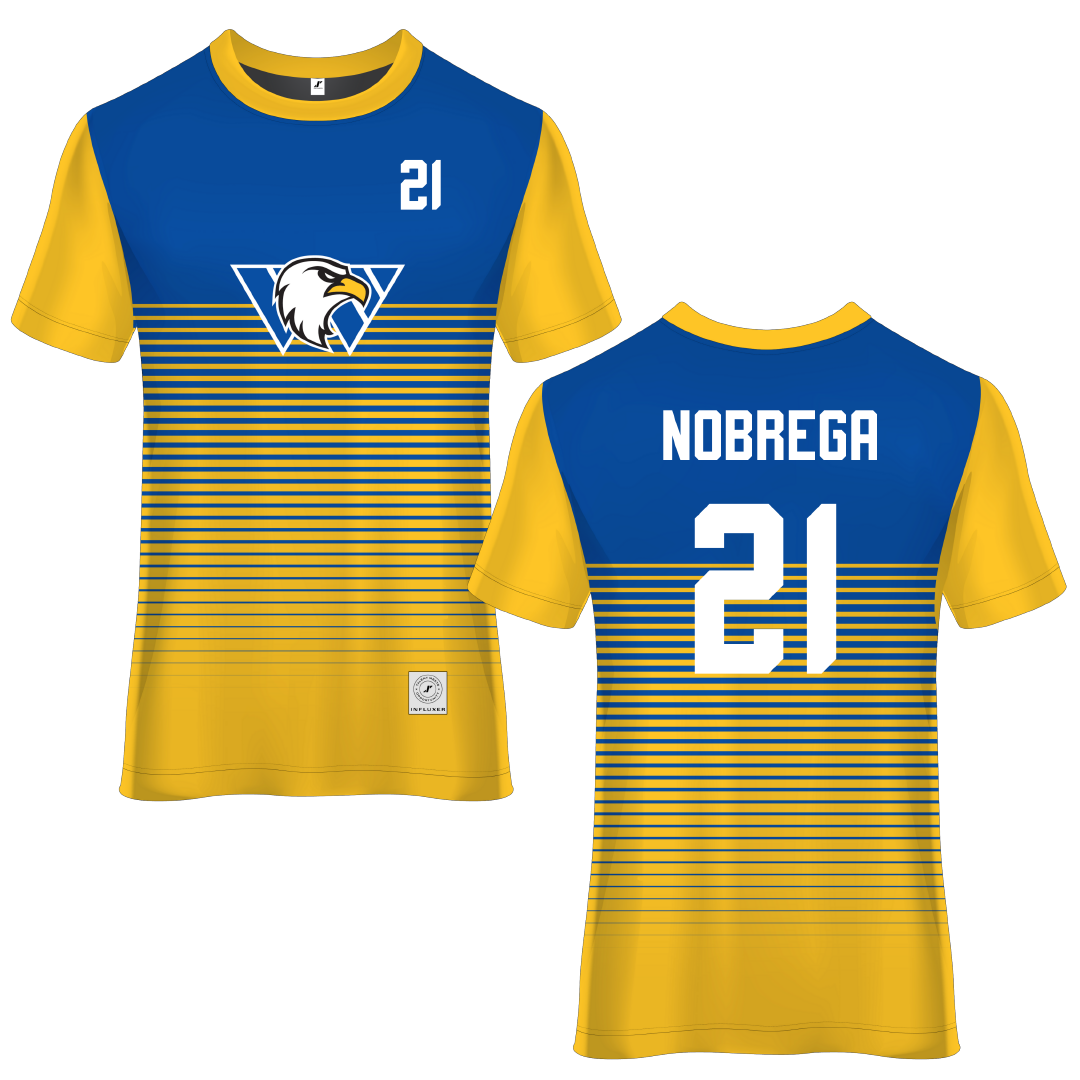 Williams Baptist University Blue Soccer Jersey - #21 Lucas Nobrega