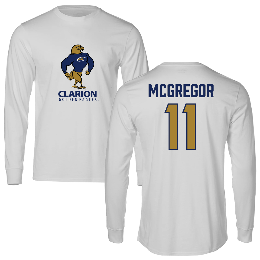 PennWest Clarion Football Light Gray Long Sleeve - #11 Mathew McGregor