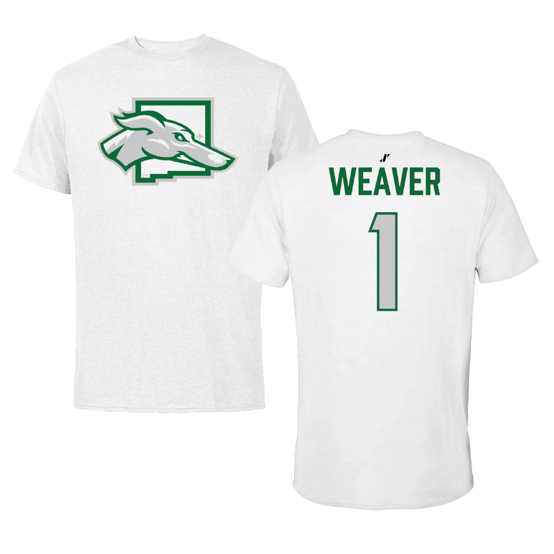 Eastern New Mexico University Baseball White Performance Tee - #1 Ryan Weaver
