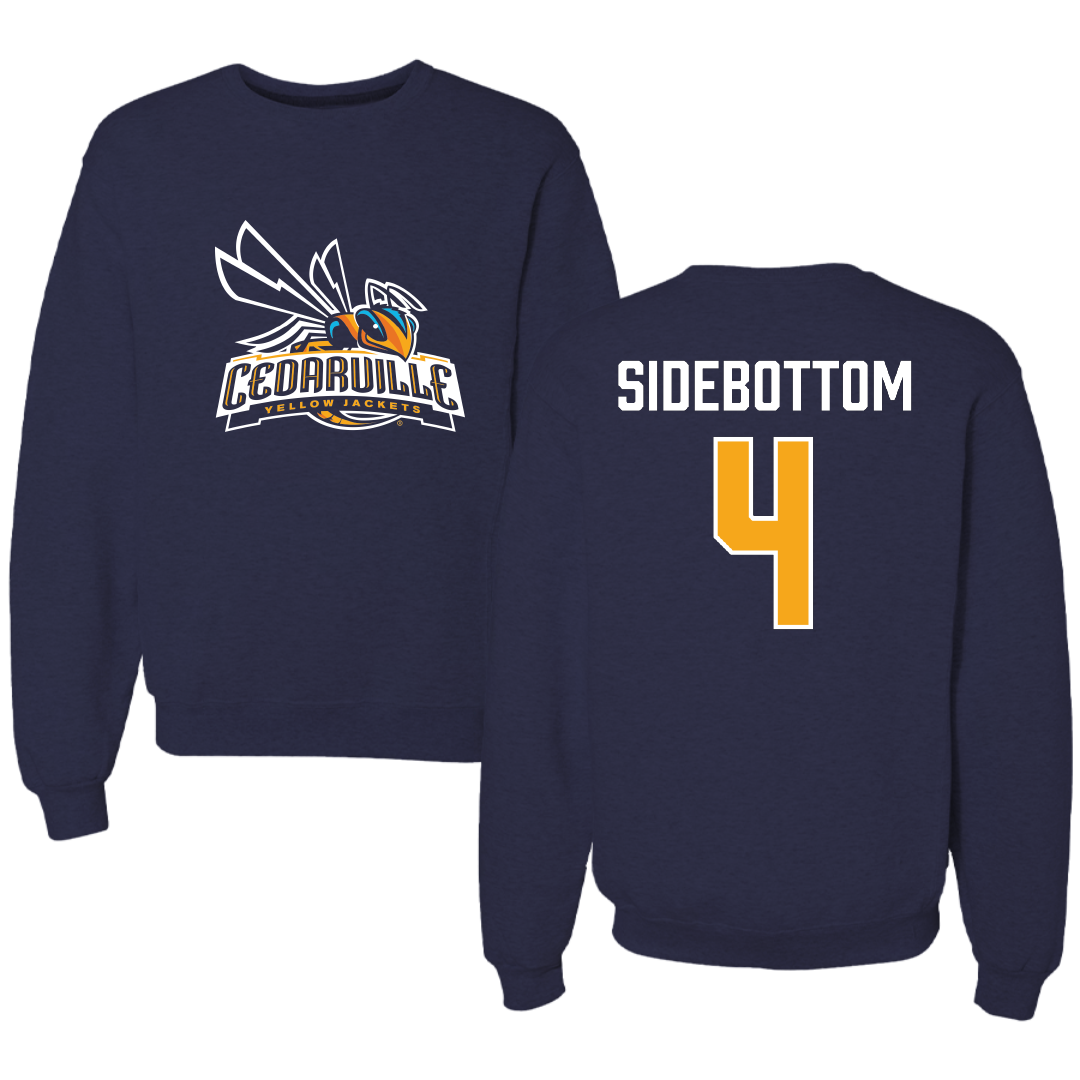 Cedarville University Softball Navy Crewneck - #4 Macy Sidebottom
