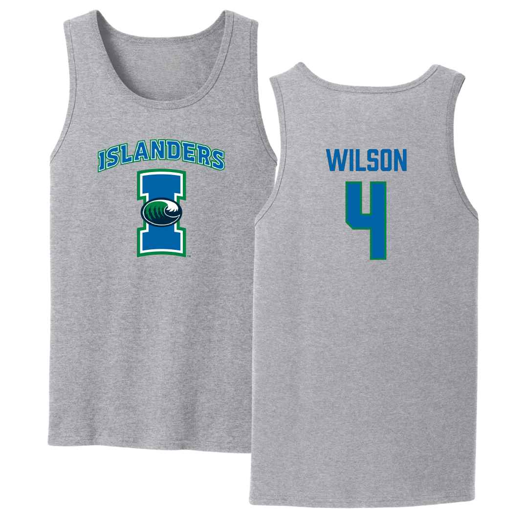 Texas A&M University-Corpus Christi Soccer Sport Gray Tank Top - #4 Ashley Wilson