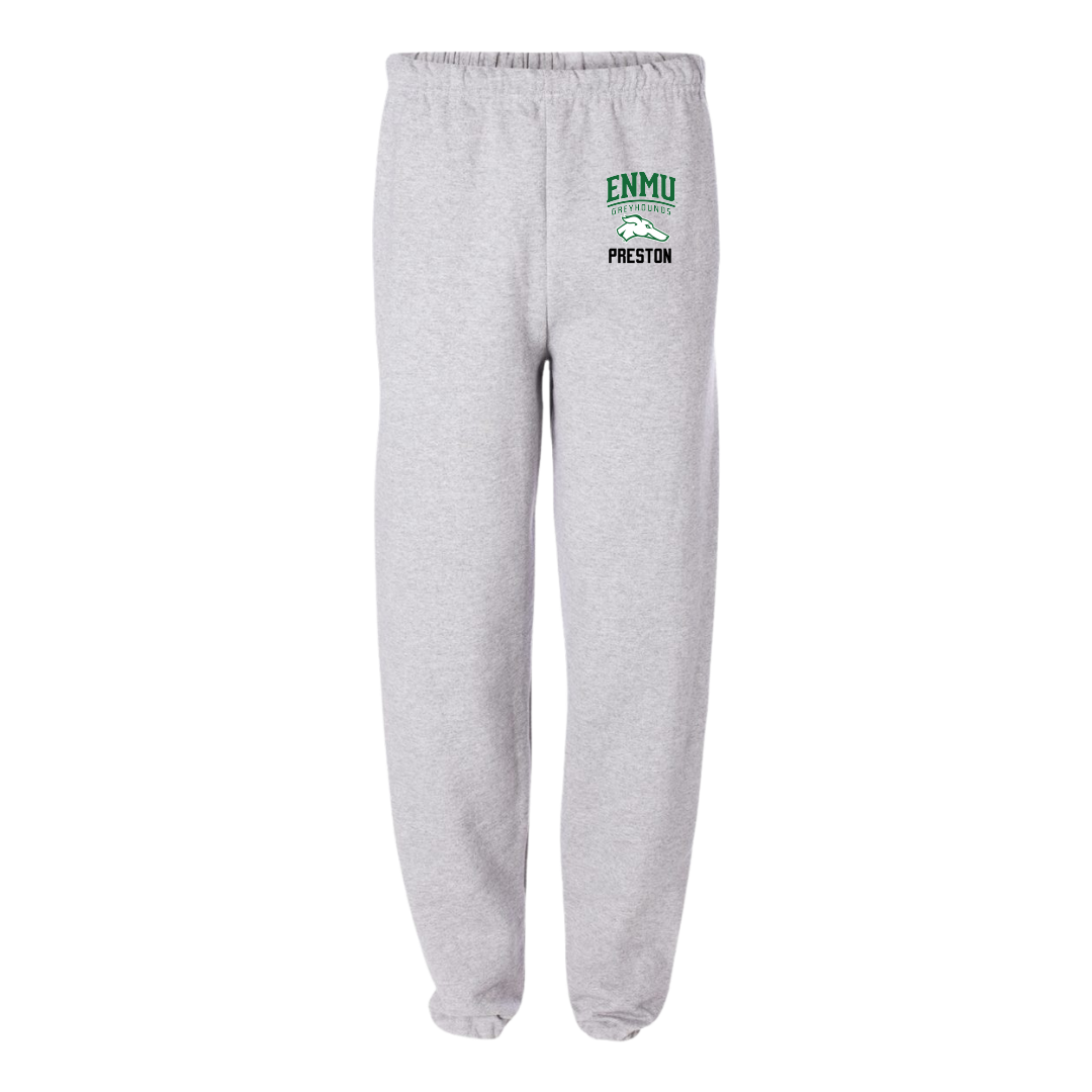 Eastern New Mexico University Baseball Light Gray Sweatpants - #2 Beau Preston