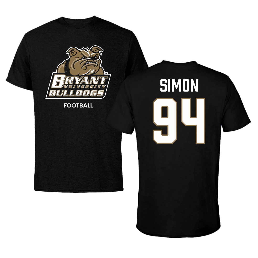Bryant University Football Black Tee - #94 Jailynn Simon