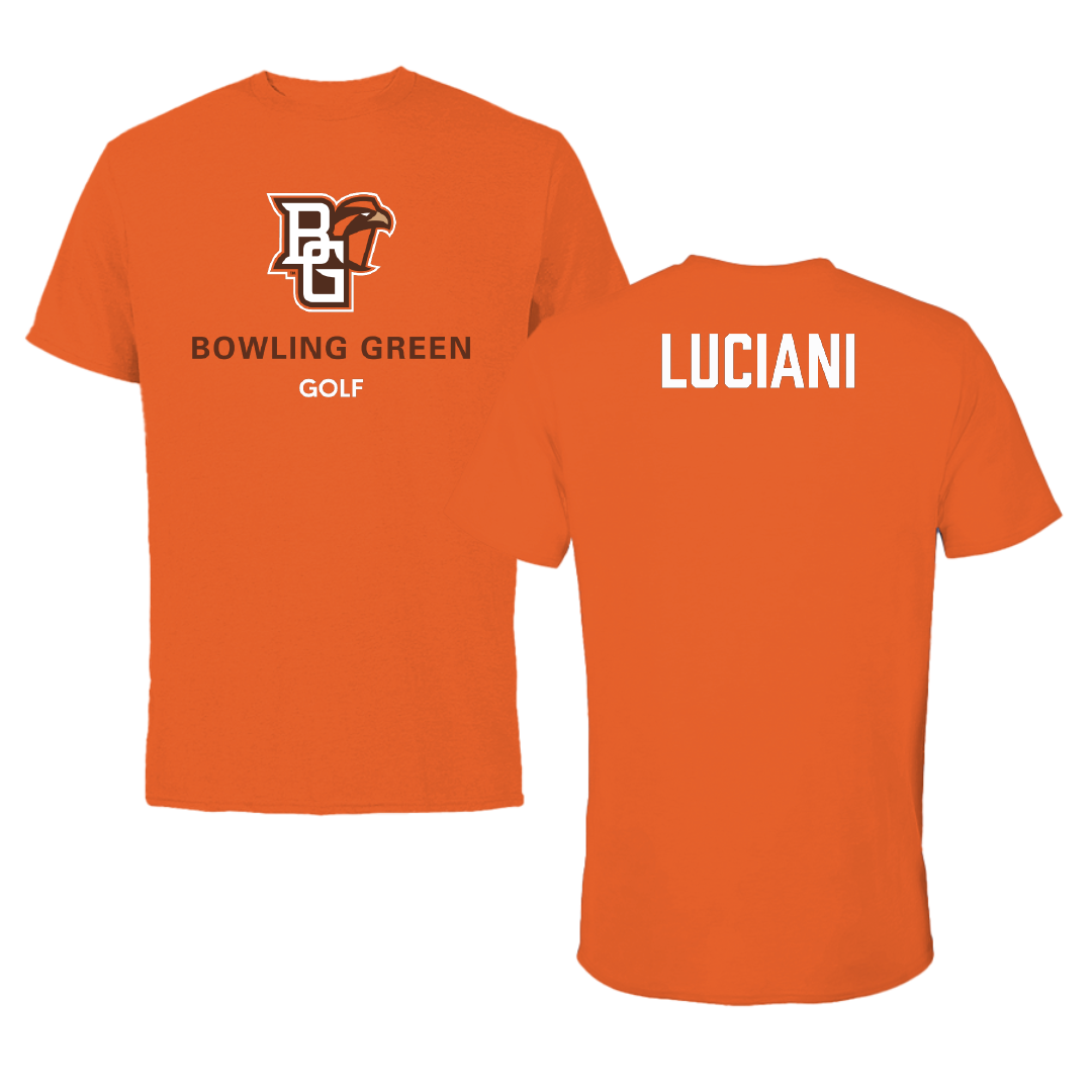 Bowling Green State University Golf (M) Orange Performance Tee - Angelo Luciani